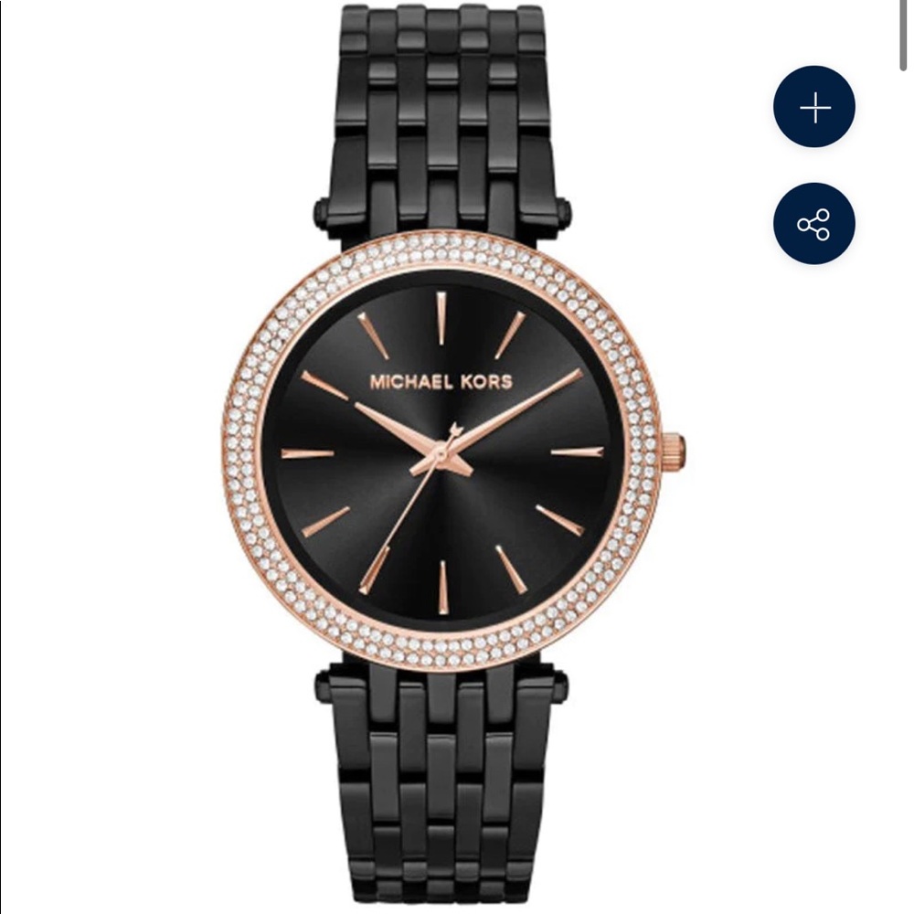 Darci Crystal Paved Black Dial Ladies Watch